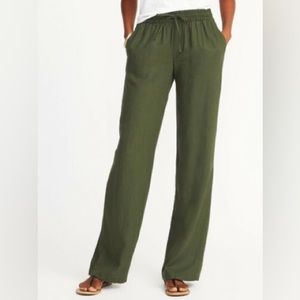 Old navy green linen pants | large